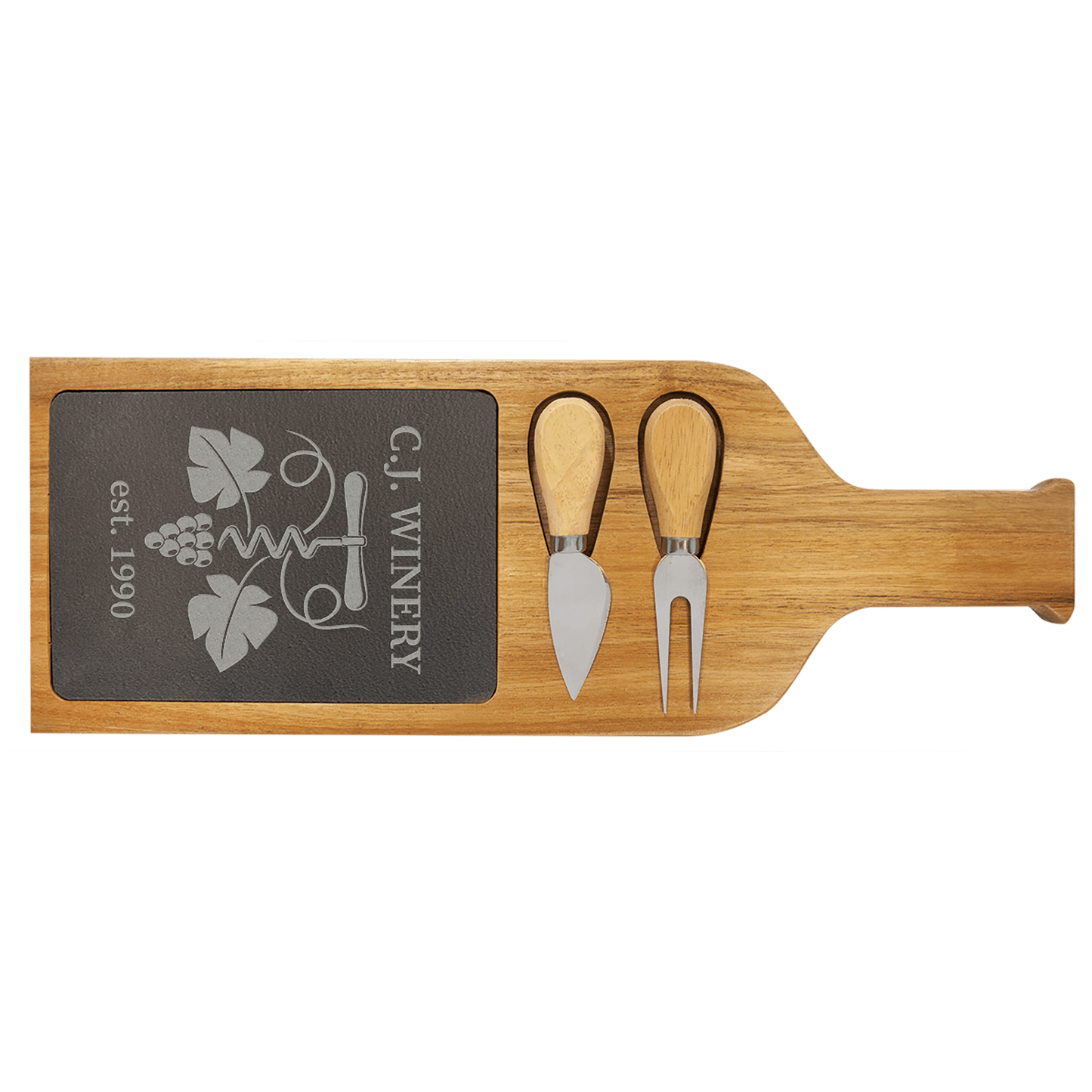 Slate and Acacia Wood Cheese Boards