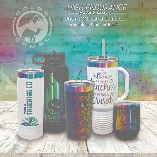 Rainbow Prism Ion Plated Drinkware