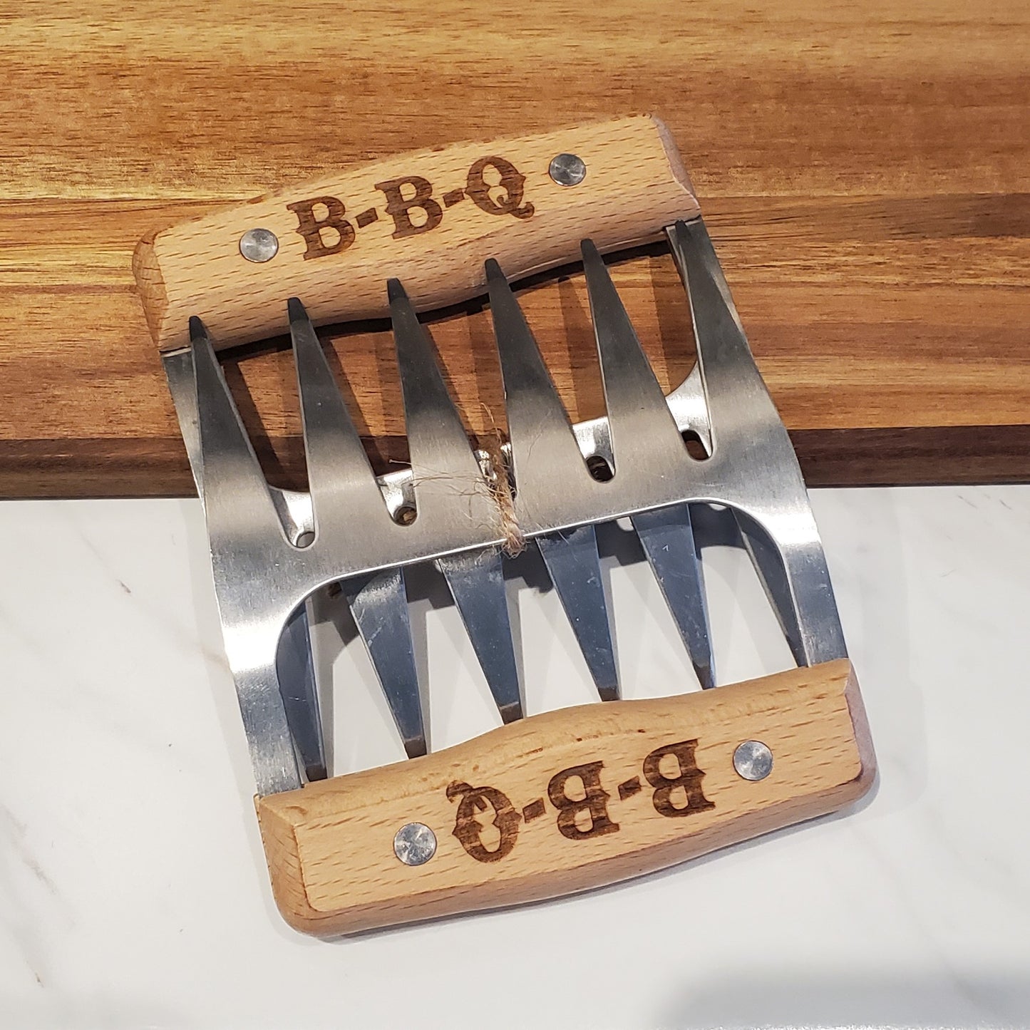 Wood and Stainless Meat Shredder Set