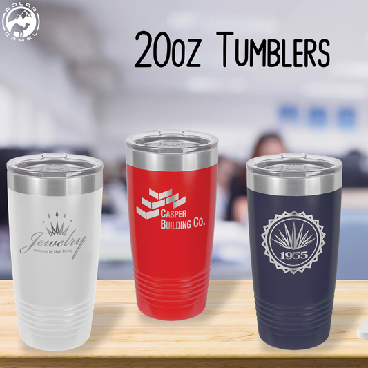 20oz Polar Camel Tumbler with Straw/Sip Lid