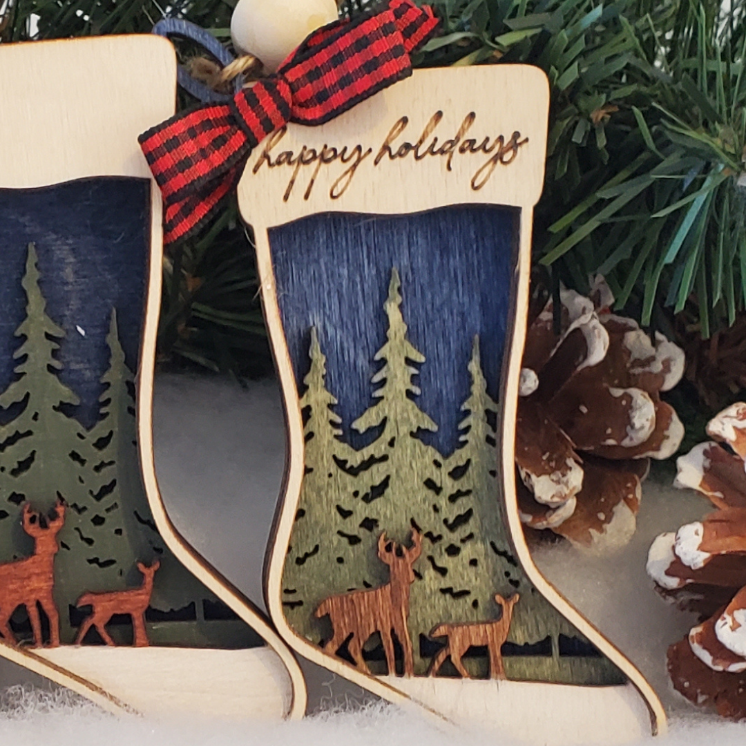 Deer Family Stocking Ornaments