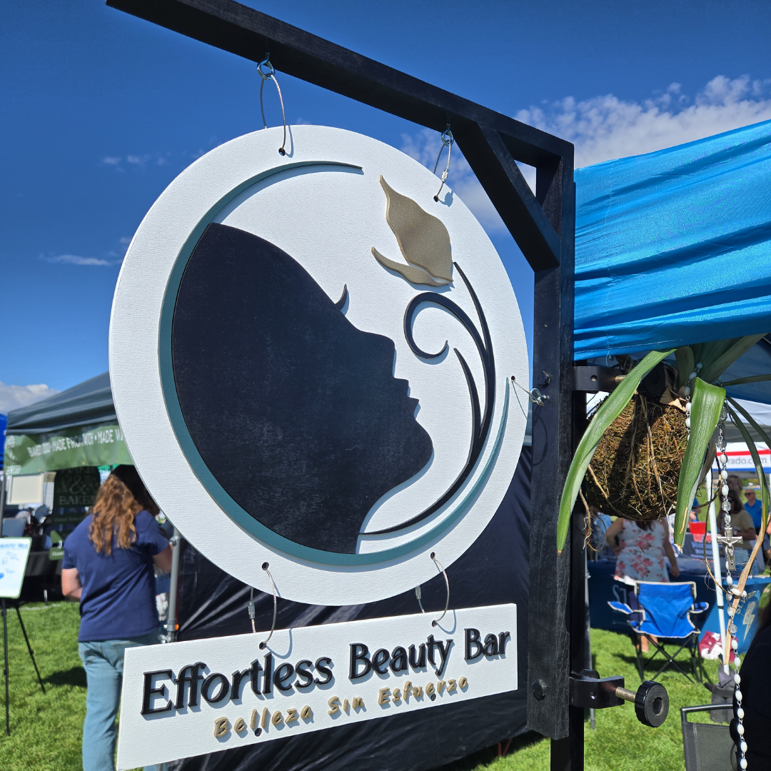 Custom Trade Show & Market Tent Sign – Hanging Business Logo Sign