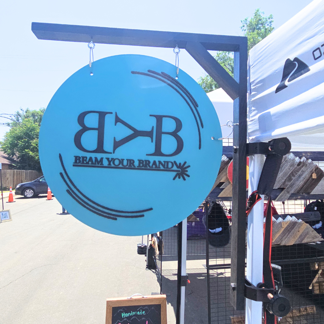 Custom Trade Show & Market Tent Sign – Hanging Business Logo Sign