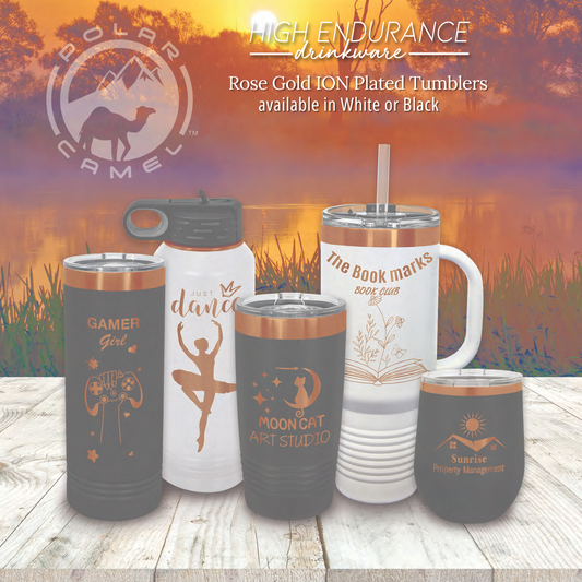 Rose Gold Ion Plated Drinkware