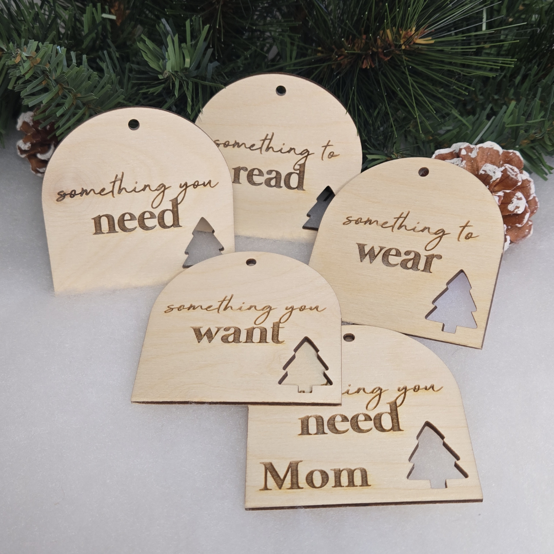 Something You Want, Need, Wear, Read Gift Tags