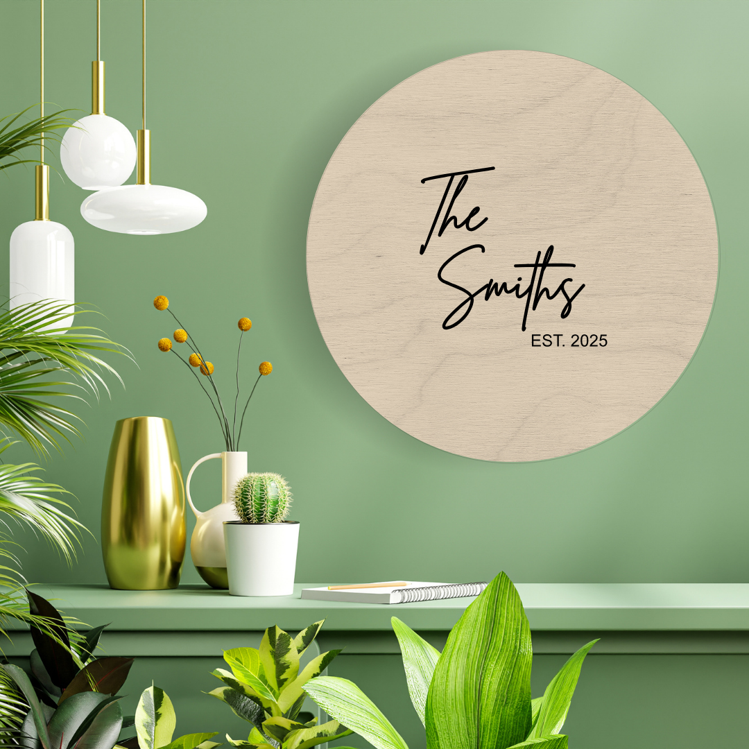 Round Wood Guest Book Alternative – Custom Sign for Weddings or Anniversaries