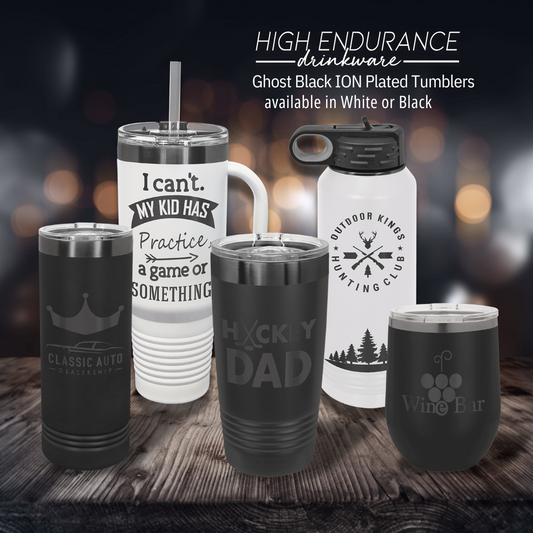 Black Ghost Ion Plated Drinkware