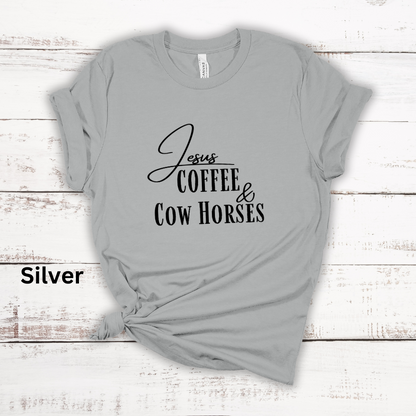 Jesus Coffee & Cow Horses Short Sleeve Tee