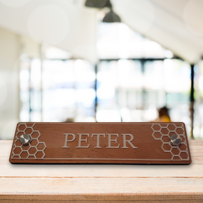 Personalized Desk Name Plates - Wood and Acrylic