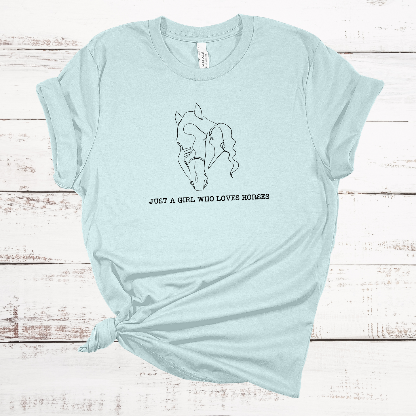 Girl Who Loves Horses Jersey Short Sleeve Tee