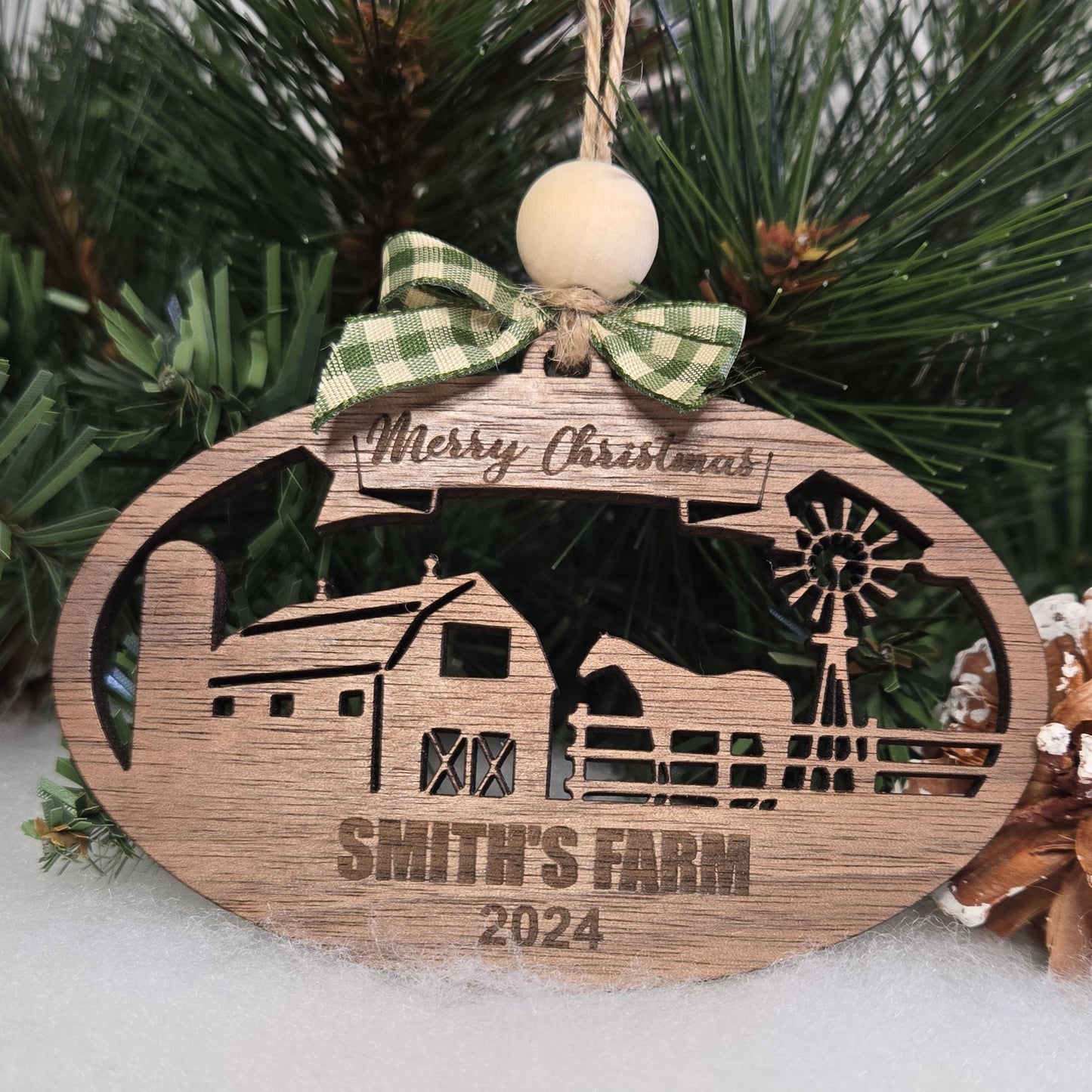 Personalized - Christmas On The Farm Ornament