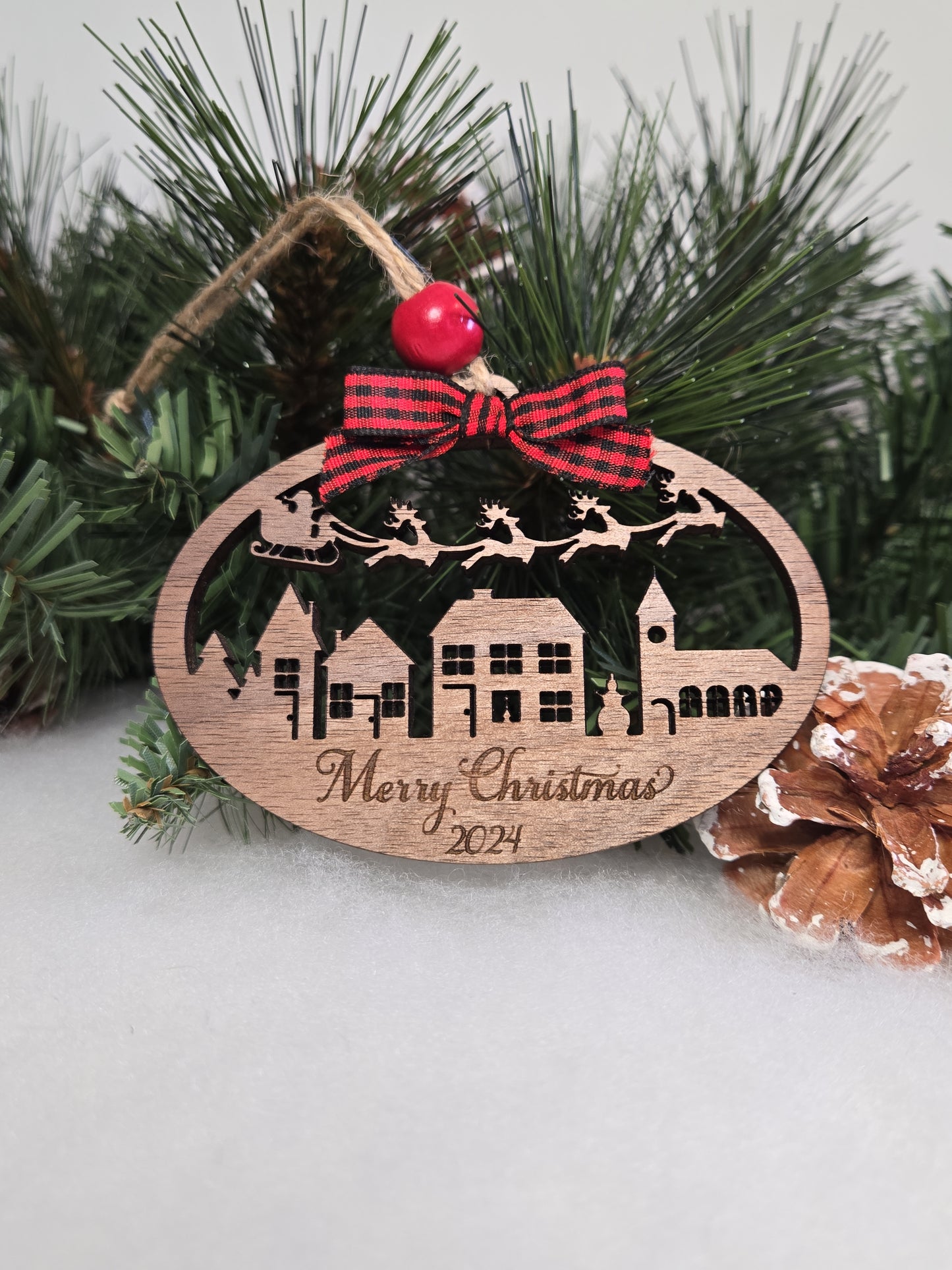 Santa Is Coming To Town Ornament