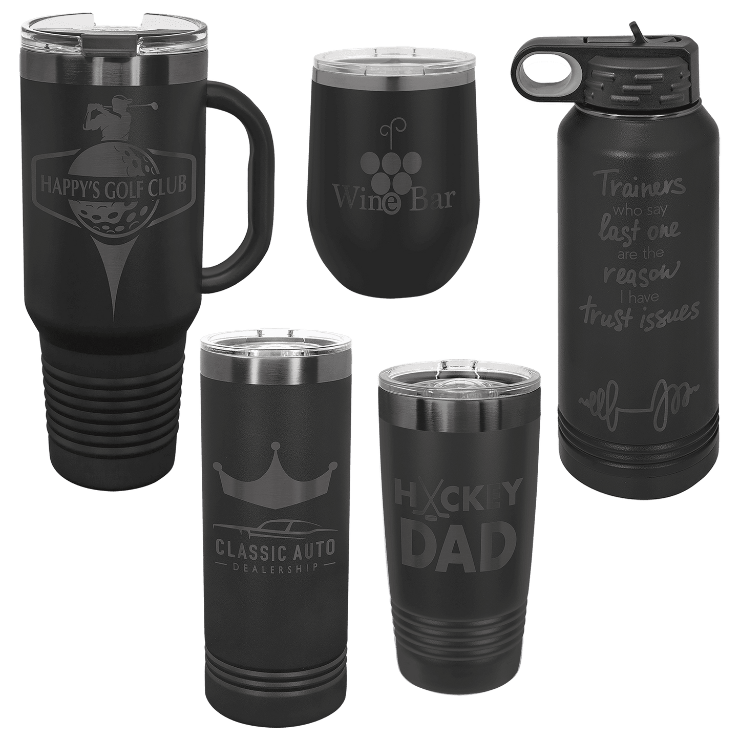 Black Ghost Ion Plated Drinkware