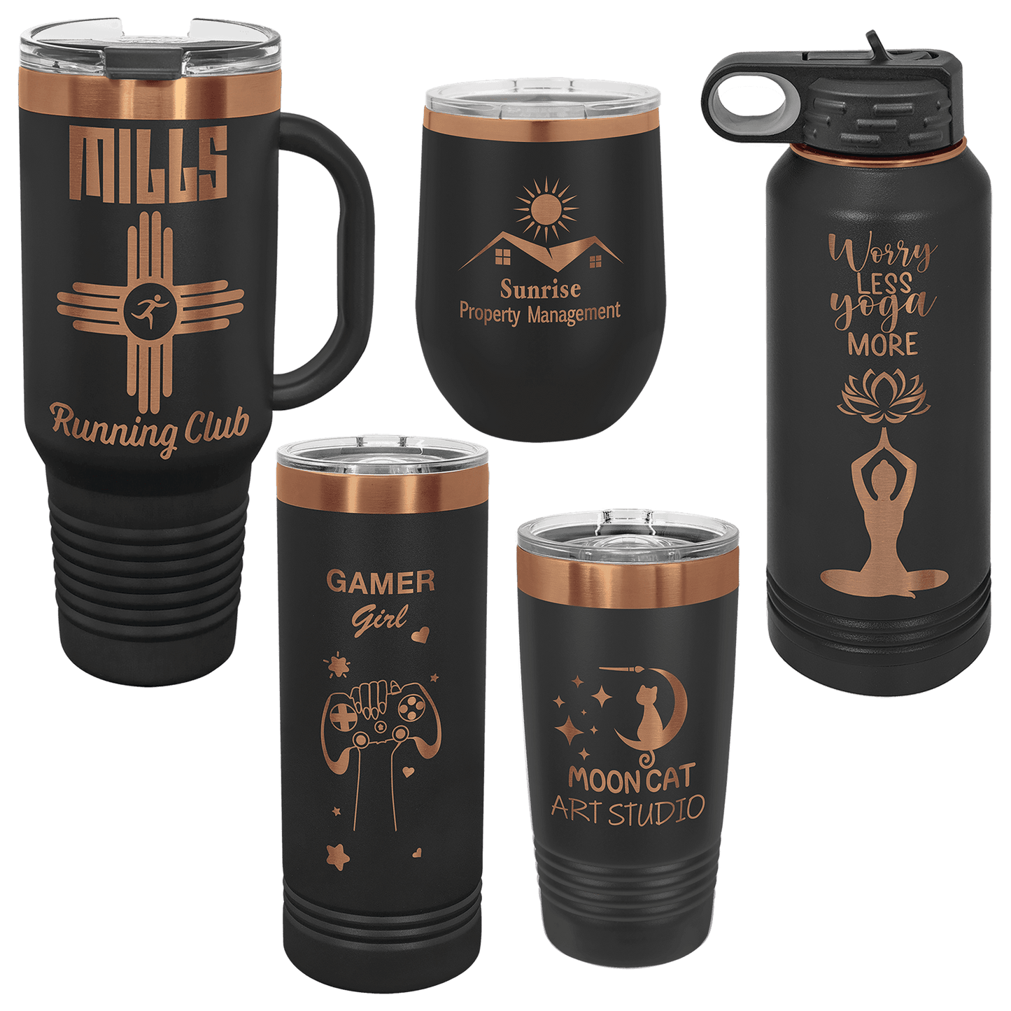 Rose Gold Ion Plated Drinkware