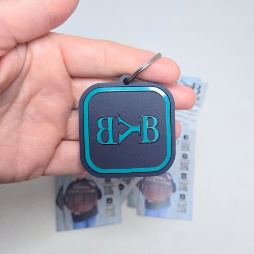 NFC smart keychain, tap-to-share acrylic keychain by Beam Your Brand