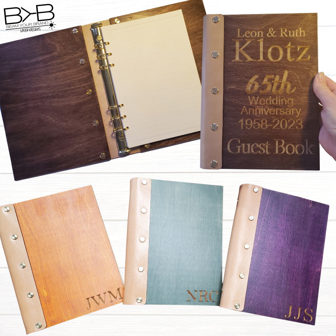 Leather and Wood A5 Notebook