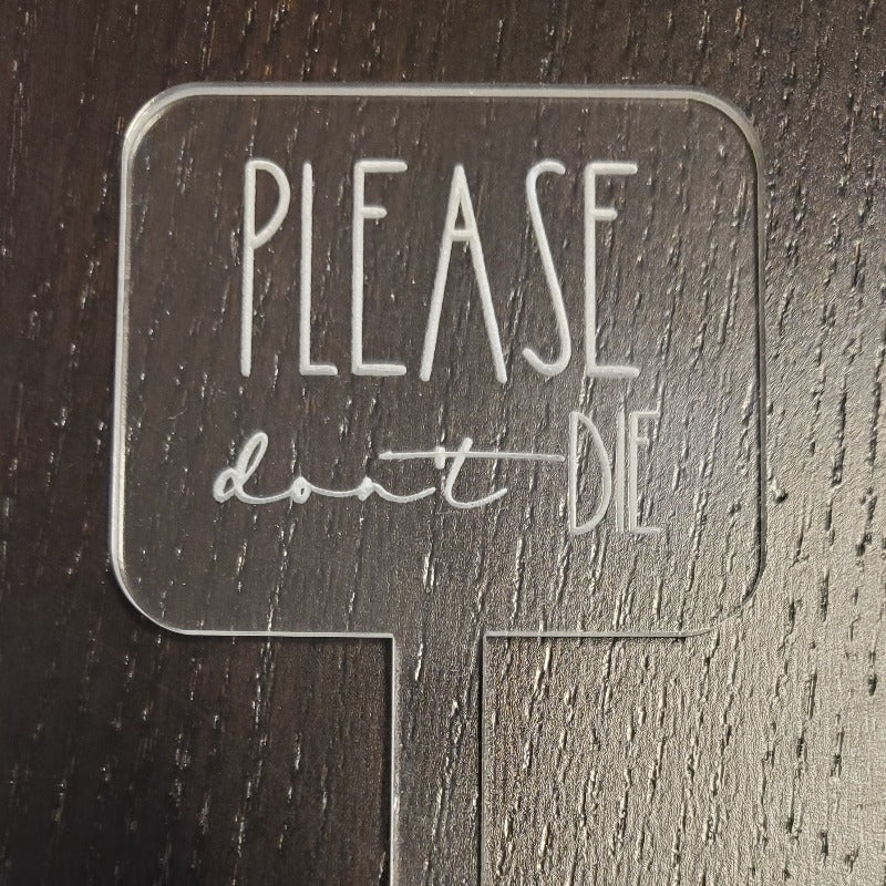 Funny Plant Stakes - Clear Acrylic