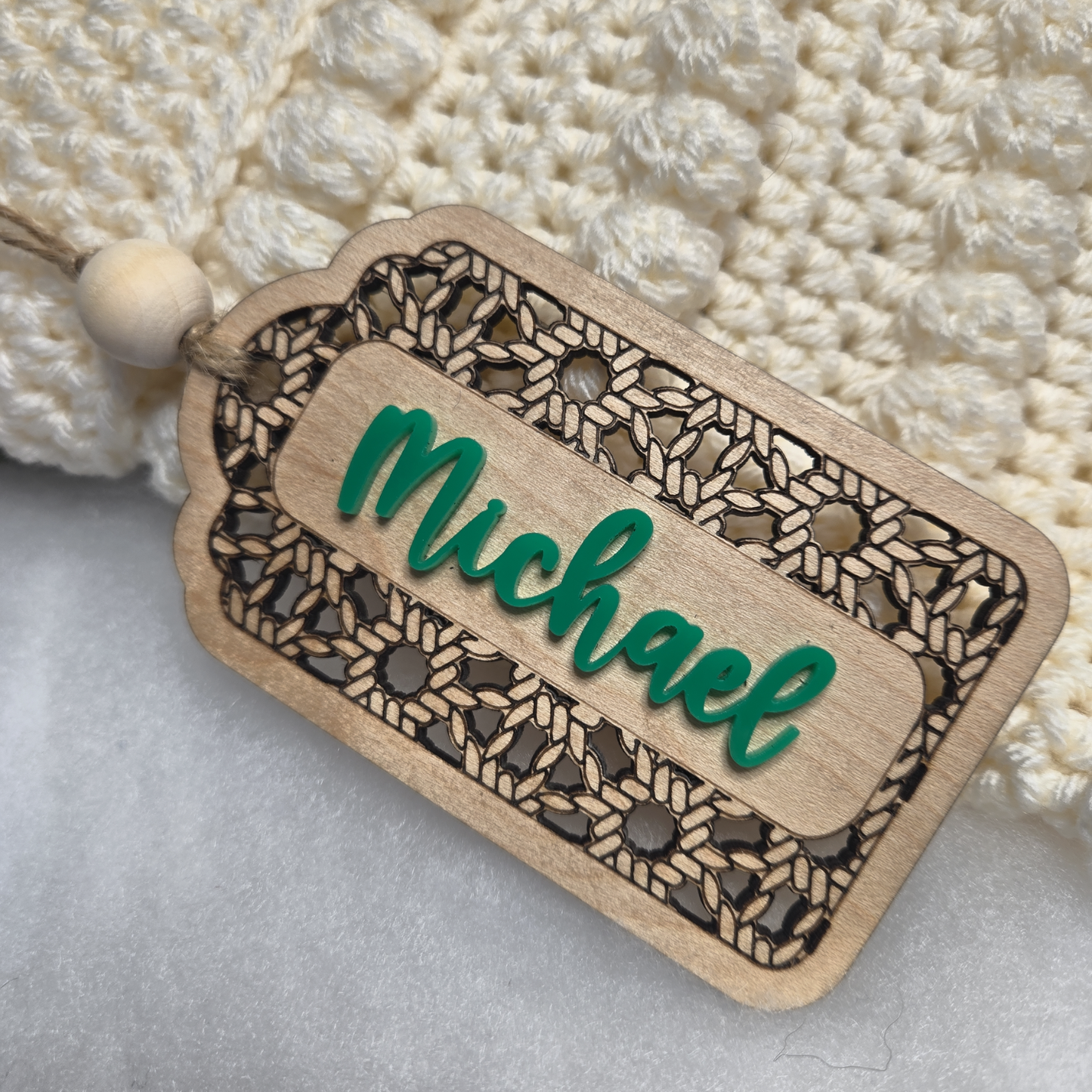 Custom Wood Name Tags – Elegant Stocking & Gift Accents