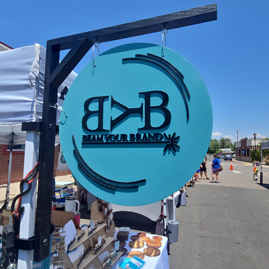 Custom Trade Show & Market Tent Sign – Hanging Business Logo Sign