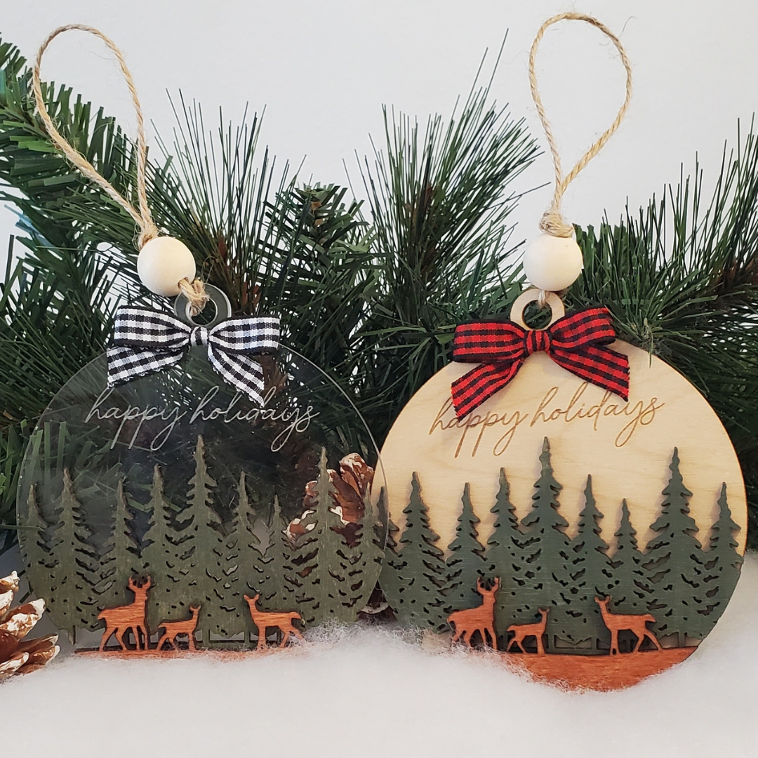 Deer Family Christmas Ornaments