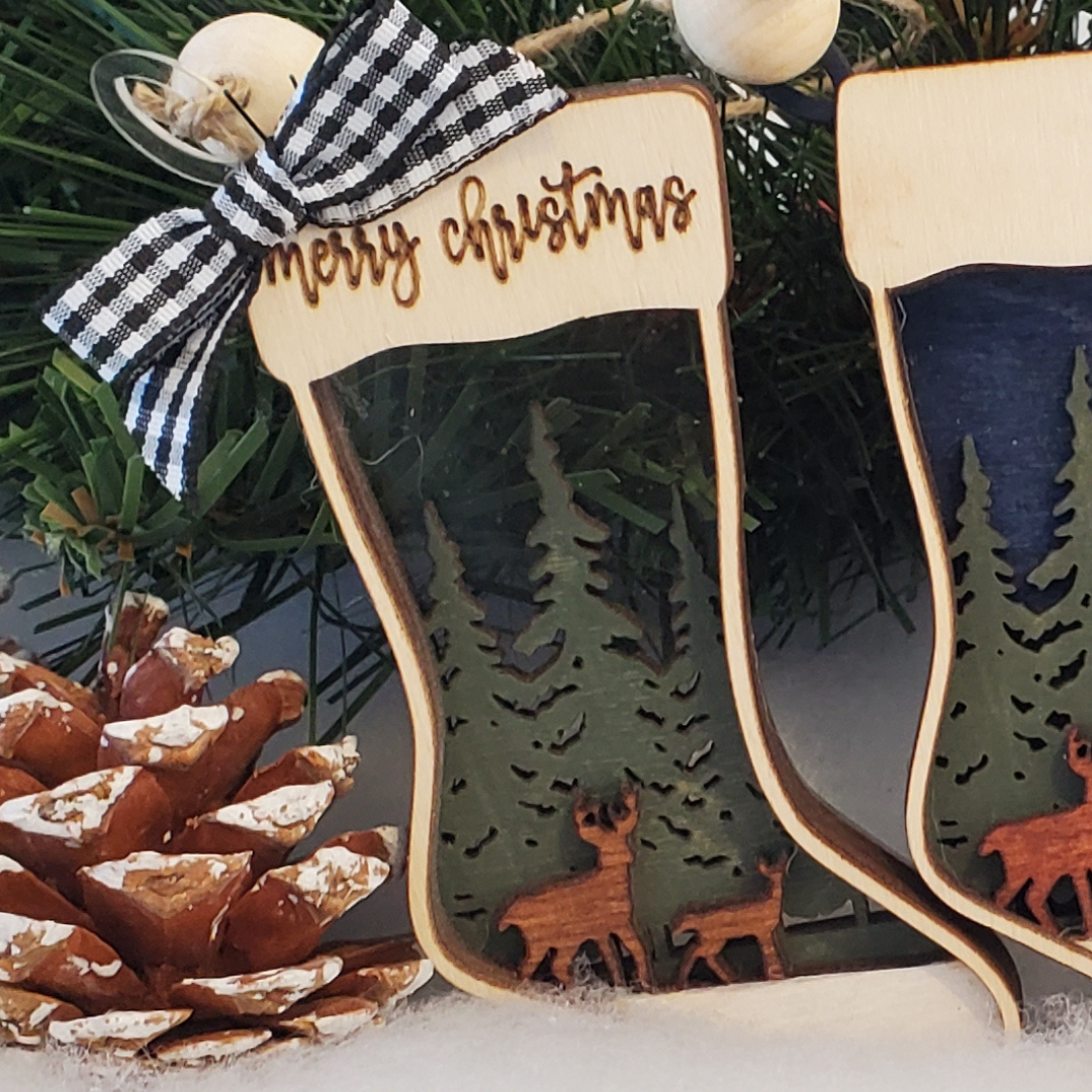 Deer Family Stocking Ornaments