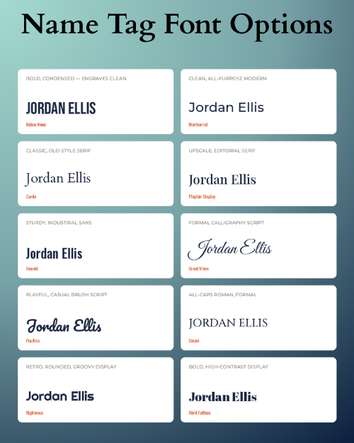 Custom Engraved Acrylic Name Tags | Employee Badges