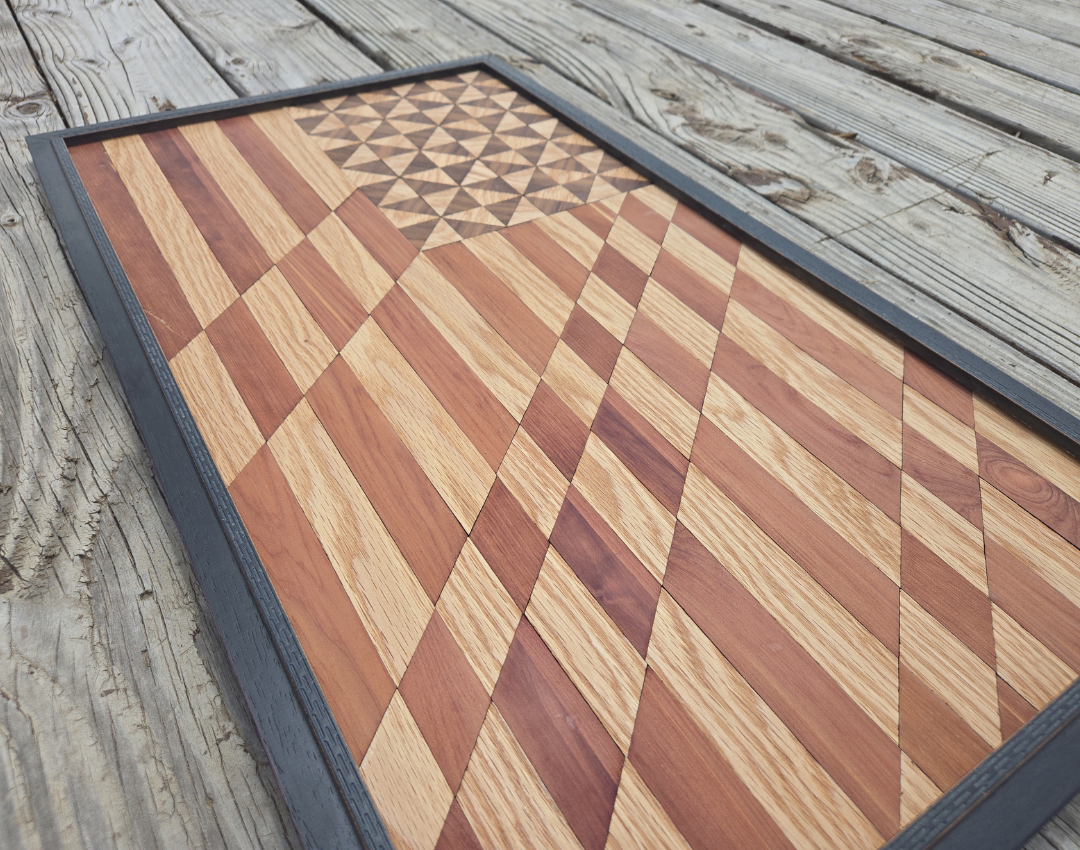 Wood US Flag Quilt Wall Art | Handmade Patriotic Wall Decor