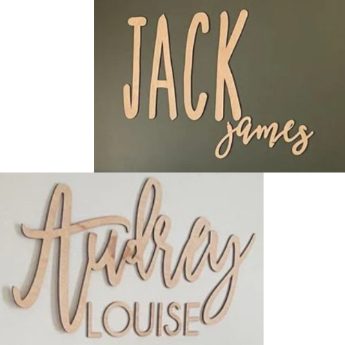 Custom Double Name Wood Sign