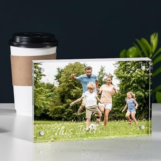 Frameless Magnetic Acrylic Photo Frame With Custom Engraving