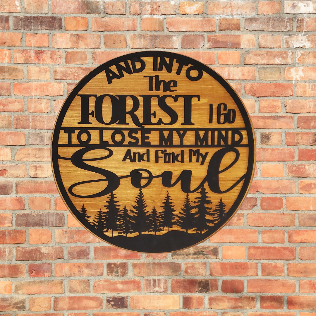 Into The Forest 18 Inch Round Art