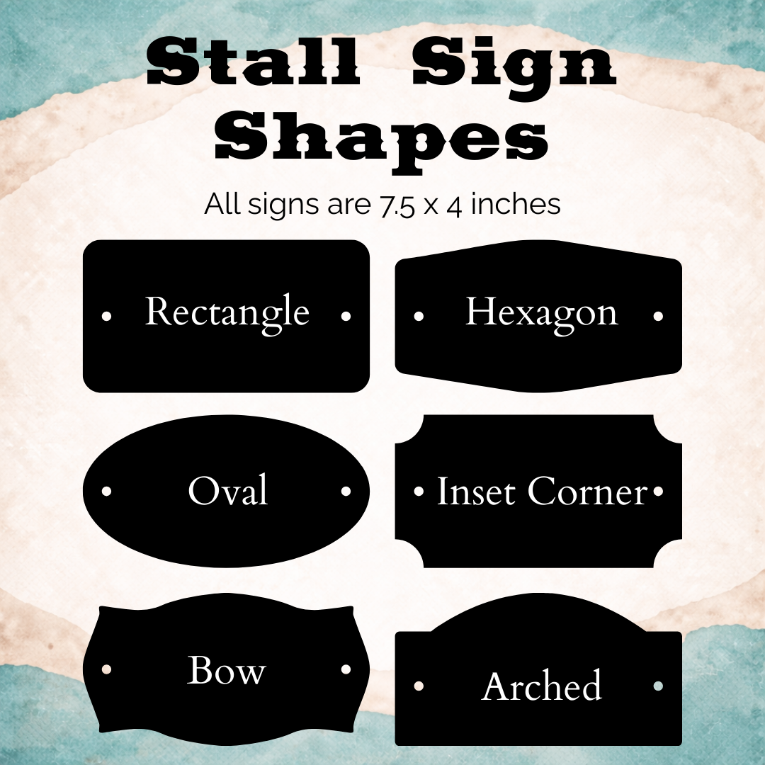 Custom Engraved Stall Sign | Horse & Livestock Name Plate