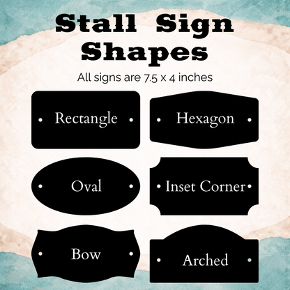 Custom Engraved Stall Sign | Horse & Livestock Name Plate