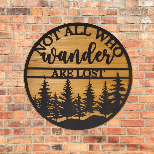 Not All Who Wander 18 Inch Wall Art