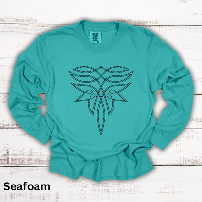 Fancy Boot Stitch Long Sleeve Tee