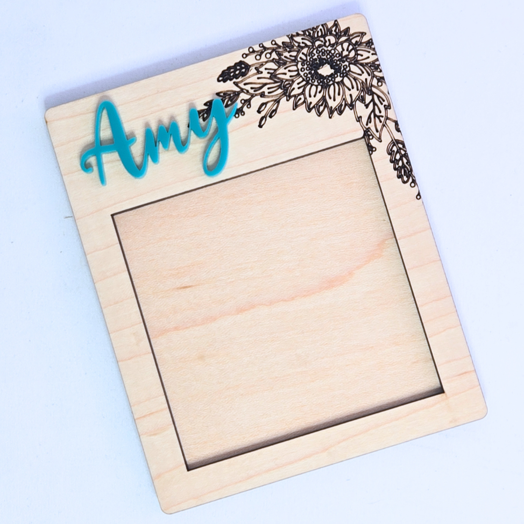 Customizable Wood Sticky Note Holders