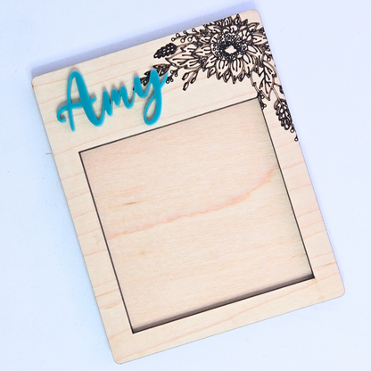 Customizable Wood Sticky Note Holders