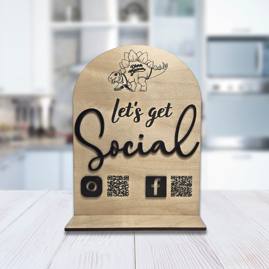 Small Business QR Code Signs | Scan to Pay & Social Media Table Signs