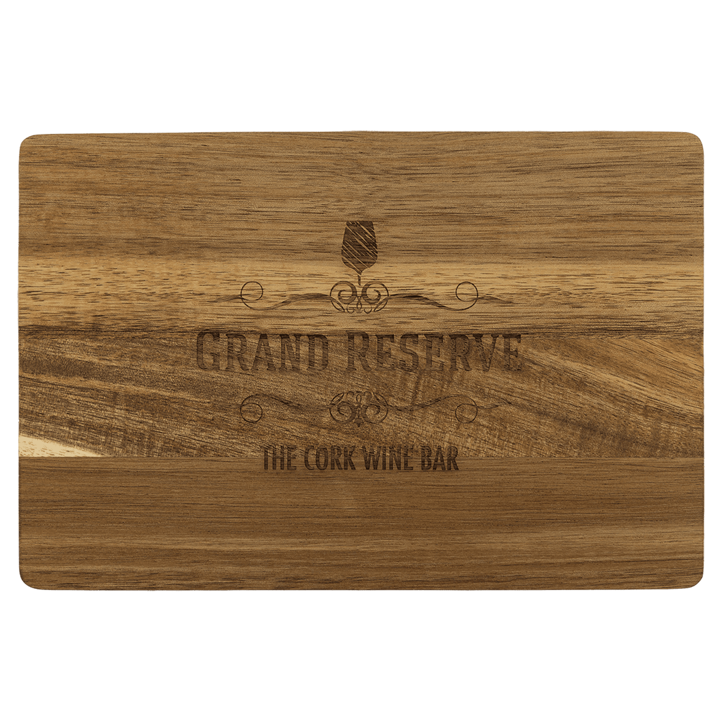 Custom Engraved Acacia Wood Cutting Board | Personalized Kitchen Gift | Laser Engraved Cutting Board