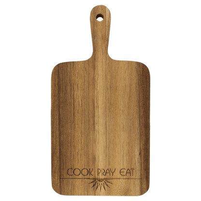 Custom Engraved Acacia Wood Cutting Board | Personalized Kitchen Gift | Laser Engraved Cutting Board