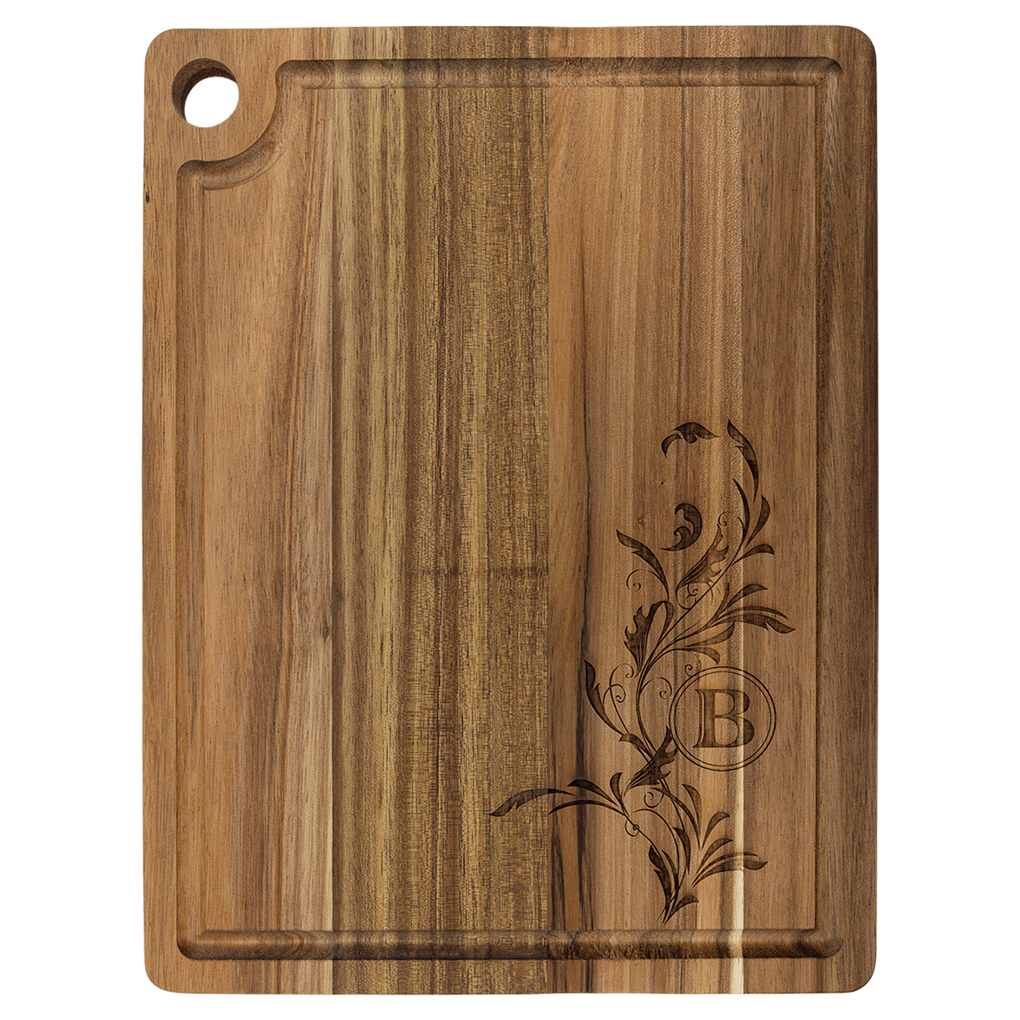 Custom Engraved Acacia Wood Cutting Board | Personalized Kitchen Gift | Laser Engraved Cutting Board