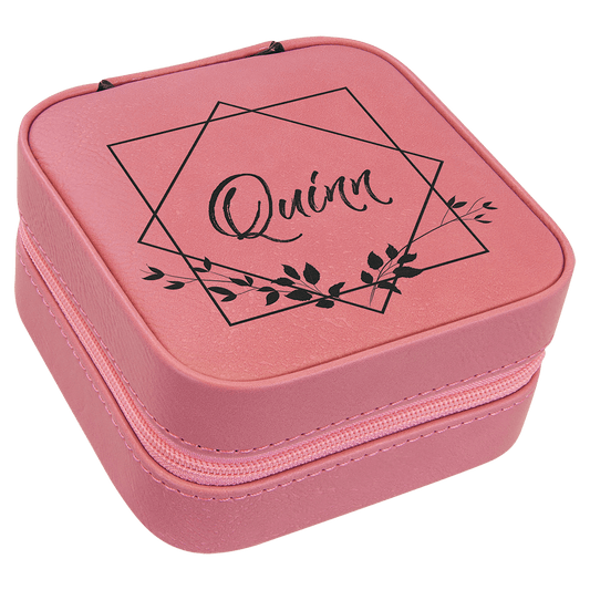 Pink Leatherette Jewelry Box