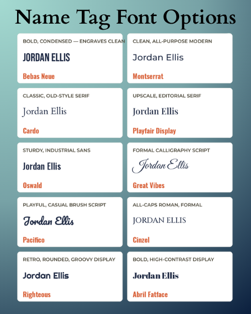 Custom Engraved Acrylic Name Tags | Employee Badges