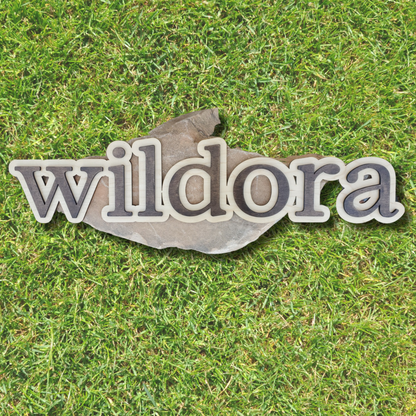 Silhouette Single Name Wood Sign