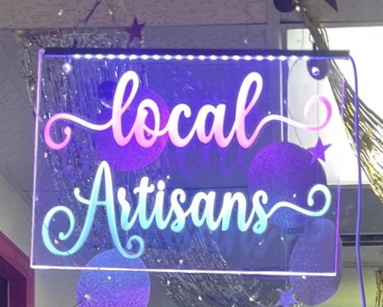 Custom Dual-Color LED Sign | 8.5x12 Custom Acrylic Wall Art