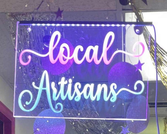 Custom Dual-Color LED Sign | 8.5x12 Custom Acrylic Wall Art
