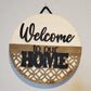 Welcome Sign 18 Inch Round for Wall or Door