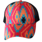 Ponytail Style Graphic Print Ball Cap With Custom Patch